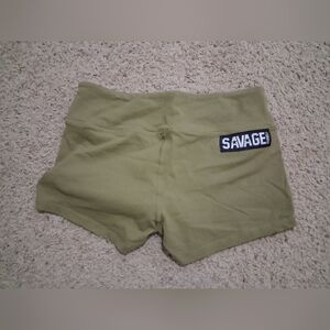 Savage Barbell Olive Active Shorts